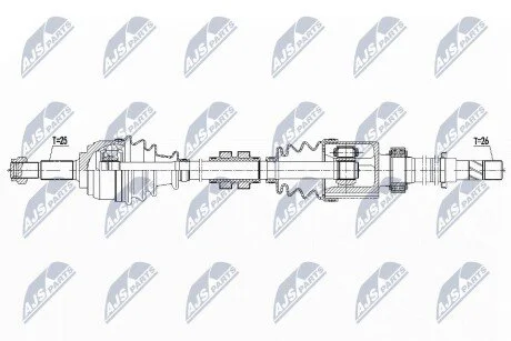 ПІВВІСЬ | NISSAN NOTE II E12 1.5DCI 13- /ПРАВ, MTM/ NTY NPWNS102 (фото 1)