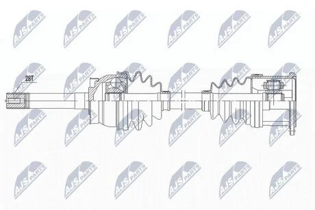 Вал приводной L=R (полуось) NP300, Navara D22 NTY NPWNS104