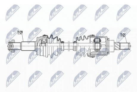 ПІВВІСЬ | NISSAN MURANO 3.5 Z50,Z51 02-14 /ЗАД,Л/П/ NTY NPWNS106