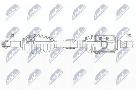 ПІВВІСЬ | NISSAN ALTIMA 2.5,2.5HYBRID L32/D32 07-12 /ЛІВ,MTM/ATM/ NTY NPWNS128