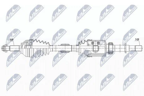 ПІВВІСЬ | NISSAN ALTIMA 2.5,2.5HYBRID L32/D32 07-12 /ПРАВ,ATM/MTM/ NTY NPWNS130