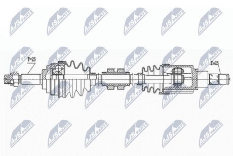 ПІВВІСЬ | NISSAN MICRA K13 1.2DIG-S 98KM 11- /ЛІВ,ATM CVT/ NTY NPWNS152