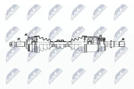 ПІВВІСЬ | NISSAN PRIMERA P12 1.9DCI 02- /ПРАВ,MTM/ NTY NPWNS157