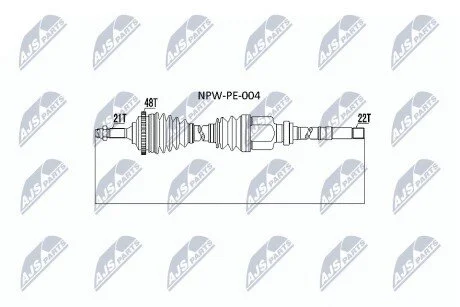 Піввісь NTY NPWPE004
