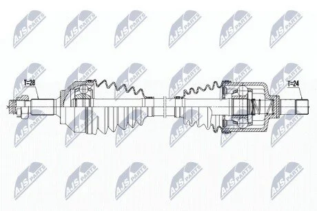 ПІВВІСЬ | PEUGEOT 508 2.0HDI HYBRID 10-, 508 2.0HDI RXH 10- /ПЕРЕД,ЛІВ/ NTY NPWPE027