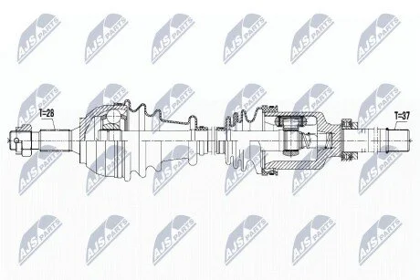 ПІВВІСЬ | CITROEN C5 III 1.6THP 09- /ЛІВ,AT6/ NTY NPWPE035