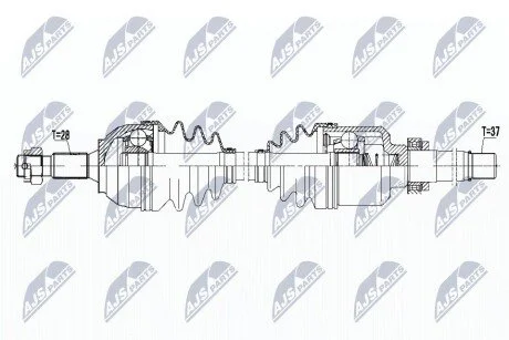 ПІВВІСЬ | PEUGEOT 407 2.7HDI,3.0 04-, C5 III 2.7HDI,3.0 08- /ПРАВ,ATM/ NTY NPWPE041