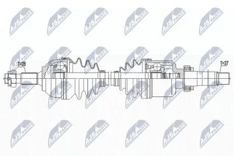 ПІВВІСЬ | PEUGEOT 508 2.2HDI 10-18 /ПЕРЕД,ПРАВ,ATM/ NTY NPWPE091