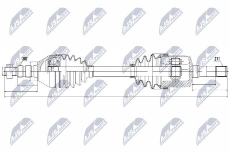 ПІВВІСЬ | OPEL INSIGNIA 08- /Л/П/, ZAFIRA C 05- /ЛІВ, ATM/, SAAB 9-5 2.0T 220KM, 2.0TD 190KM 10- /Л/П/ NTY NPWPL033