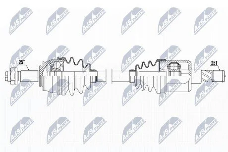 Фото 1 - піввісь | opel corsa d 1.3cdti 06-, corsa e 1.4t 14-, fiat grande punto 1.3jtd 05- /лів/ NTY NPWPL041 ПІВВІСЬ | OPEL CORSA D 1.3CDTI 06-, CORSA E 1.4T 14-, FIAT GRANDE PUNTO 1.3JTD 05- /ЛІВ/ NTY NPWPL041 (фото 1)