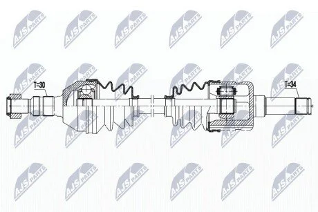 ПІВВІСЬ | SAAB 9-3 08-, 9-3X 09-, CADILLAC BLS AWD 06- /ЗАД,ПРАВ/ NTY NPWPL111