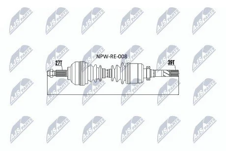 Піввісь NTY NPWRE008