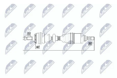 ПІВВІСЬ | RENAULT CLIO III 1.5DCI 07-, KANGOO 1.5DCI 05- /ЛІВ/ NTY NPWRE017