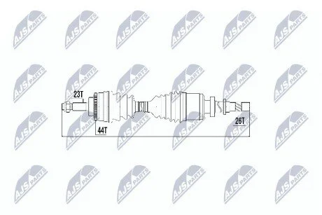 ПІВВІСЬ | RENAULT CLIO III 1.5DCI 07-, KANGOO 1.5DCI 05- /ПРАВ/ NTY NPWRE018