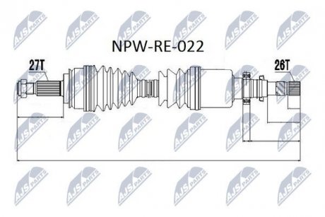 Піввісь NTY NPWRE022 (фото 1)