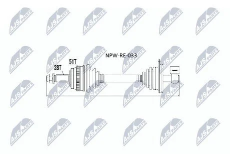 Піввісь NTY NPWRE033