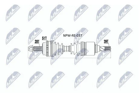 Піввісь NTY NPWRE037