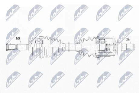 ПІВВІСЬ | RENAULT CLIO IV 1.2TCE, 1.5DCI 12- /ЛІВ,ATM6/ NTY NPWRE097