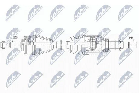 ПІВВІСЬ | RENAULT MEGANE III 2.0 09-, FLUENCE 2.0 10- /ПРАВ, ATM CVT/ NTY NPWRE163