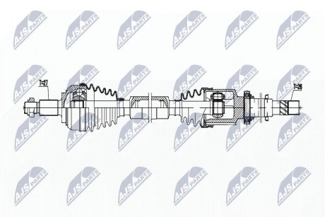 ПІВВІСЬ | RENAULT CLIO III SPORT 2.0 06- /ПРАВ,MTM/ NTY NPWRE194 (фото 1)