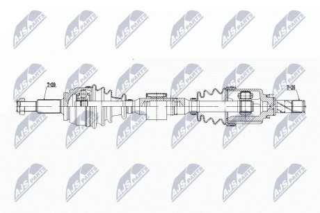 ПІВВІСЬ | RENAULT SCENIC/GRAND SCENIC 1.5DCI 16- /ЛІВ/ NTY NPWRE197 (фото 1)