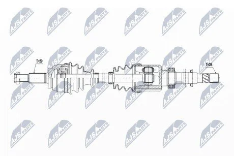ПІВВІСЬ | RENAULT SCENIC/GRAND SCENIC 1.5DCI 16- /ПРАВ/ NTY NPWRE198 (фото 1)