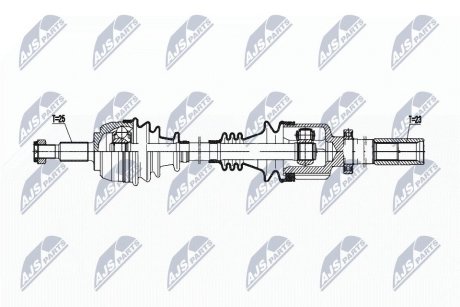 ПІВВІСЬ | RENAULT SCENIC/GRAND SCENIC II 1.6 04- /ПРАВ,ATM 4B/ NTY NPWRE199