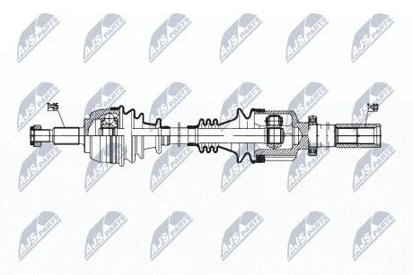 ПІВВІСЬ | RENAULT SCENIC/GRAND SCENIC II 1.6 04- /ПРАВ,ATM 4B/ NTY NPWRE199