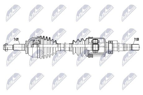 ПОЛУОСЬ NTY NPWRE205