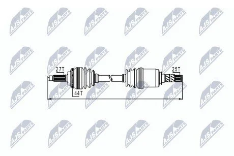 ПІВВІСЬ | SUBARU IMPREZA 01-, FORESTER 02-08 Л/П NTY NPWSB009