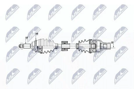 ПІВВІСЬ | SUZUKU IGNIS II 1.3,1.5 03-, SUBARU JUSTY 03- /ПРАВ, OPCJA 1/ NTY NPWSU027
