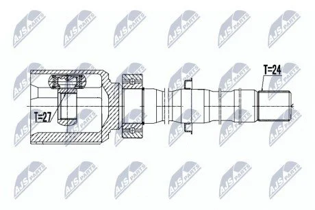 ШАРНІР РІВНИХ КУТОВИХ ШВИДКОСТЕЙ | TOYOTA RAV-4 /ATM,LHD/ 2.0,2.4 05-12, 3.5 /ATM/RHD/ 07-12 /ПРАВ/ NTY NPWTY036