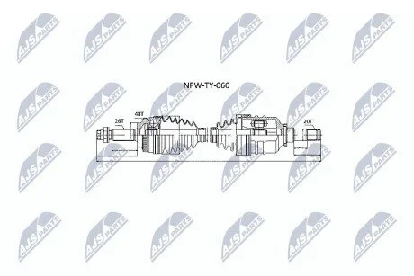 Піввісь NTY NPWTY060