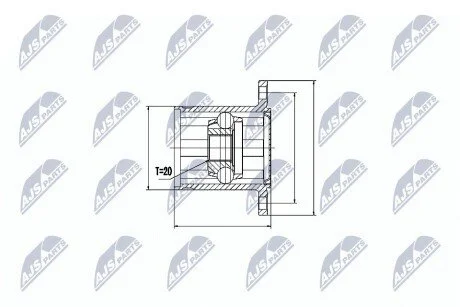 ШАРНІР РІВНИХ КУТОВИХ ШВИДКОСТЕЙ | TOYOTA RAV4 14-, LEXUS RX400H 05-, RX350/400/450H 08- NTY NPWTY062
