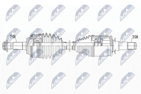 ПІВВІСЬ | TOYOTA LAND CRUISER 200 07-, LEXUS LX570 09- /ПЕРЕД,Л/П/ NTY NPWTY147 (фото 1)