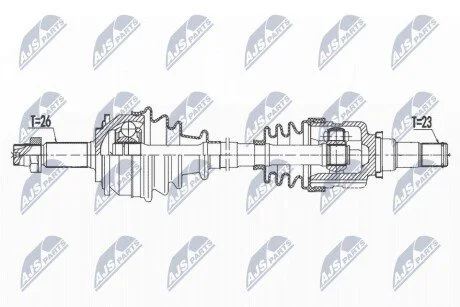 ПІВВІСЬ | TOYOTA YARIS 1.3 11- /ЛІВ/ NTY NPWTY163