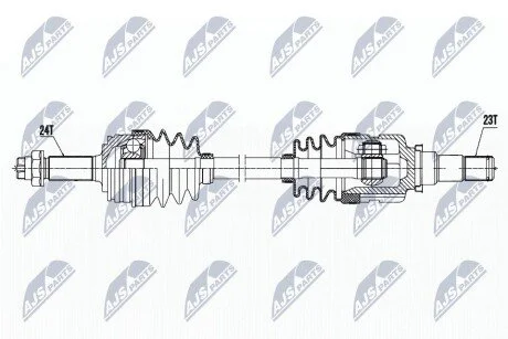 ПІВВІСЬ | TOYOTA AYGO 1.4HDI 05-, CITROEN C1 1.4HDI 05-, PEUGEOT 107 1.4HDI 05- /ЛІВ,MTM/ NTY NPWTY170