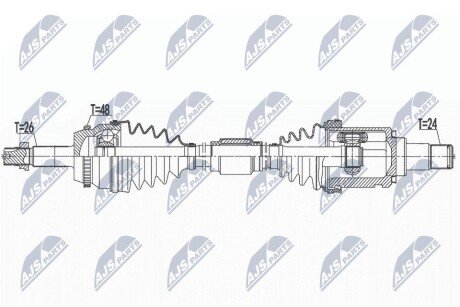 ПІВВІСЬ | TOYOTA CAMRY 2.5 ASV50 11-17 /ЛІВ/ NTY NPWTY172