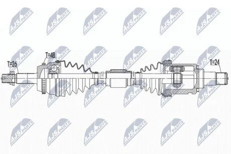 ПІВВІСЬ | TOYOTA CAMRY 2.5 ASV50 11-17 /ЛІВ/ NTY NPWTY172