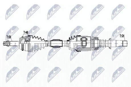 ПІВВІСЬ | TOYOTA CAMRY 2.5 ASV50 11-17 /ПРАВ/ NTY NPWTY173
