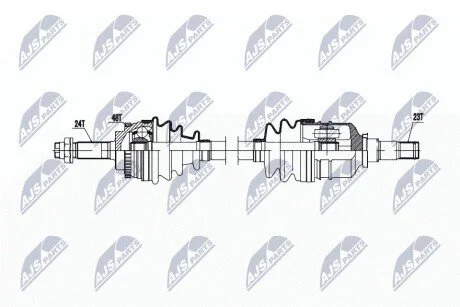 ПІВВІСЬ | TOYOTA YARIS 1.3 99-05 /ЛІВ/ NTY NPWTY178