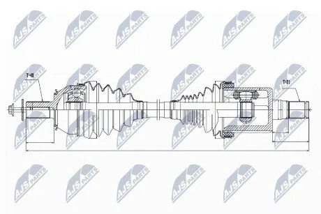 ПІВВІСЬ | VOLVO S60II/V60 2.0T3/T5 14-17 /ЛІВ,ATM,OPCJA 2/ NTY NPWVV027