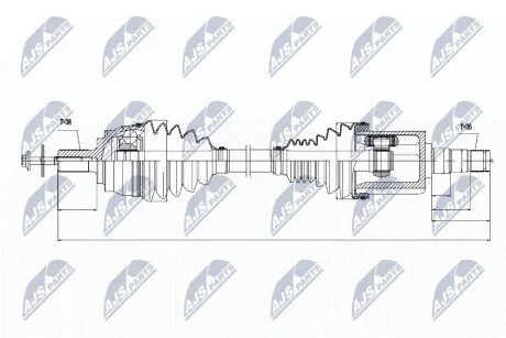 ПІВВІСЬ | VOLVO V40 1.6T/1.6D T3/T4/D2 12-17 /ЛІВ,ATM/ NTY NPWVV030 (фото 1)