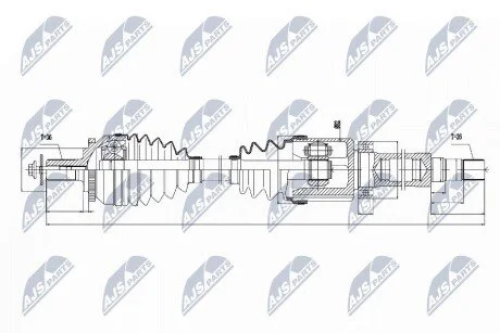 Фото 1 - піввісь NTY NPWVV038 Піввісь NTY NPWVV038 (фото 1)