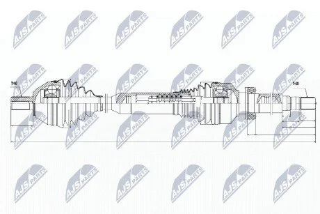 Піввісь NTY NPWVV050