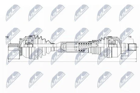 ПІВВІСЬ | VOLVO AWD XC60 3.2V6 09-15, 3.0T6 08-15, 2.0D3/D4 10-14 /ЛІВ,ATM TF-80SC/ NTY NPWVV061 (фото 1)