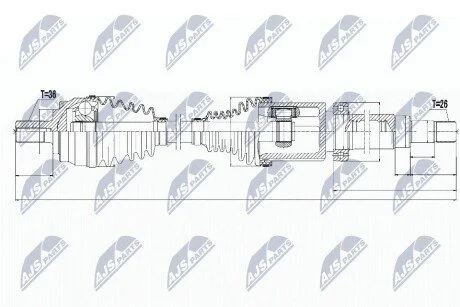 Піввісь NTY NPWVV065 (фото 1)