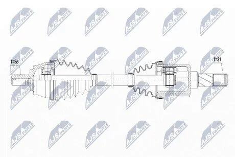 Фото 1 - піввісь NTY NPWVV109 Піввісь NTY NPWVV109 (фото 1)
