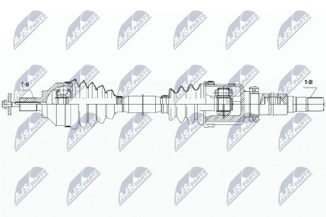 ПІВВІСЬ | VOLVO ENG. 2.0 146KM, 2.0D 136KM S40II/V50 04-12, C30 06-12, C70II /ПРАВ, ATM MPS6/ NTY NPWVV113