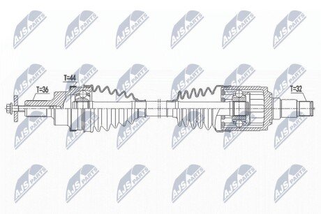 ПІВВІСЬ | VOLVO V60 D5 HYBRID/D6 HYBRID AWD 12- /ЗАД,L=P,ATM/ NTY NPWVV141 (фото 1)